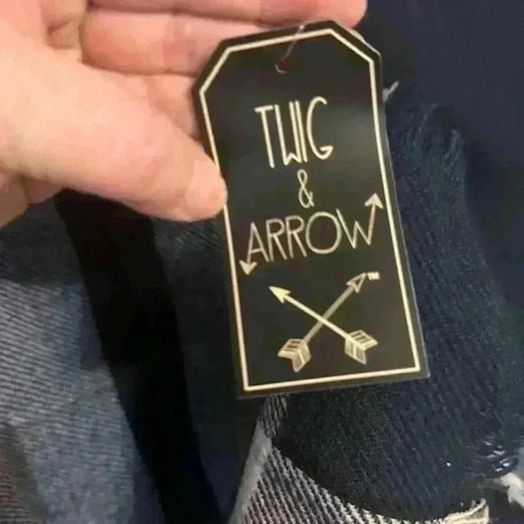 NWT  Twig & Arrow Blue Plaid Blanket. 54” X 54” 
Lightweight - Picture 4 of 4